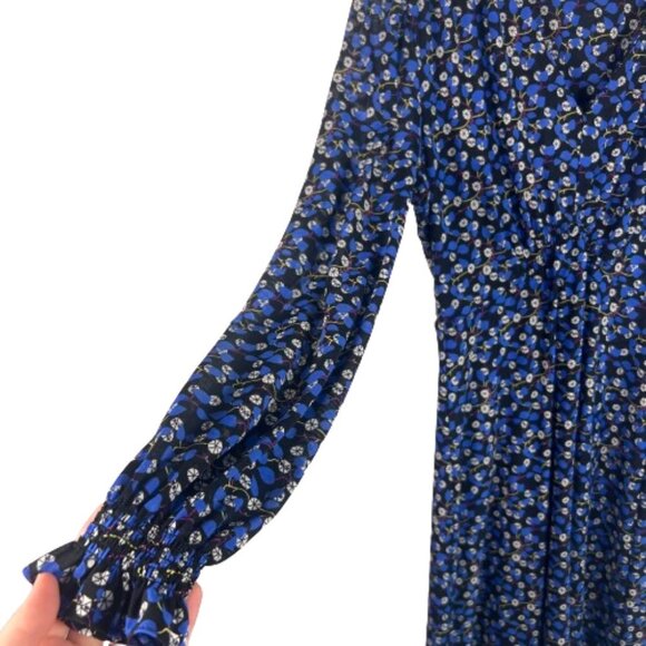 Cabi Womens The Ten Ditzy Floral Dress Size S Royal Blue Feminine Dark Romantic - Picture 6 of 15